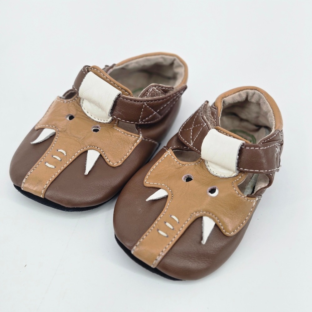 Livie & Luca Elephant Leather Toddler Shoes 4 Guc Whimsical Cottagecore EUC HTF